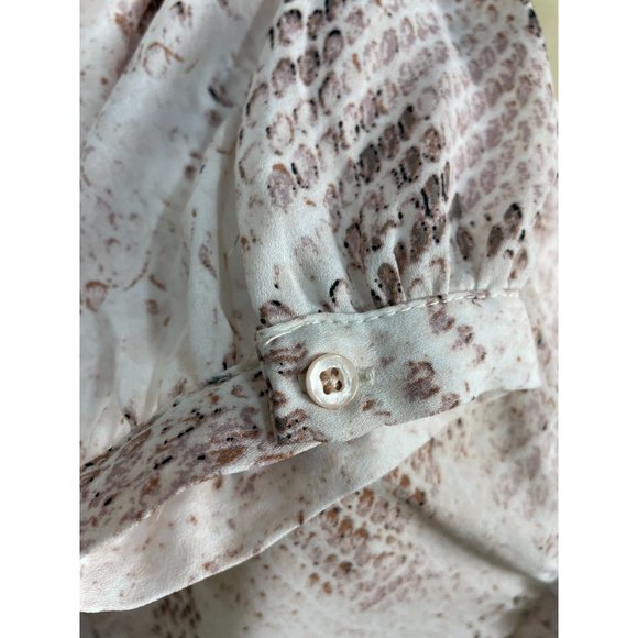 NWT Cynthia Rowley Button Down Casual Light Brown Size XL Women's Blouse - Picture 4 of 9